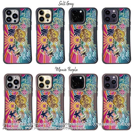 【Compos-Case】赤ワイン　大漁旗スマホケース　アオリイカ