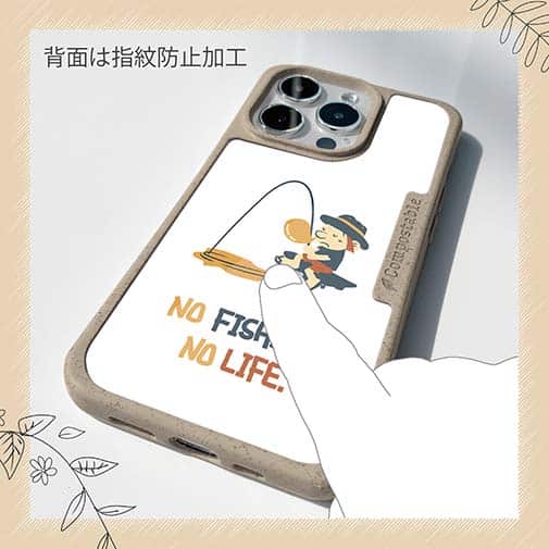 【Compos-Case】【釣りざんまい】ウトウトアングラー_ホワイト