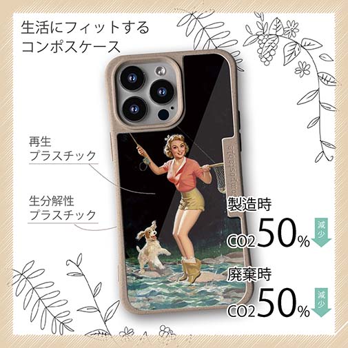 【Compos-Case】フライでニジマス ビンテージバージョン