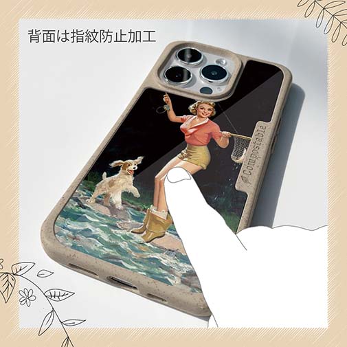 【Compos-Case】フライでニジマス ビンテージバージョン