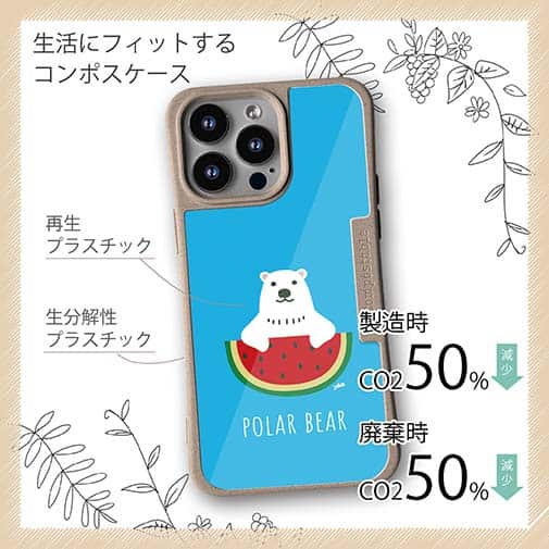 【Compos-Case】シロクマさんとスイカ(wakat)