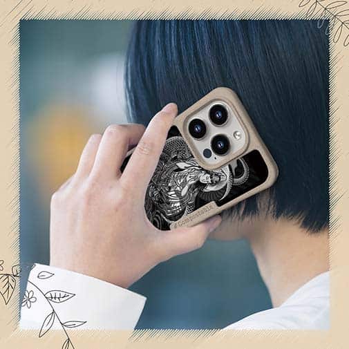 【Compos-Case】【彫姫】騎龍観音　和彫りデザイン