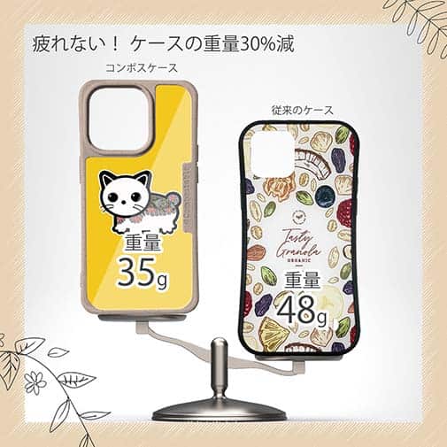 【Compos-Case】【彫姫】TATTOO HURTS 猫（イエロー）　和彫りデザイン