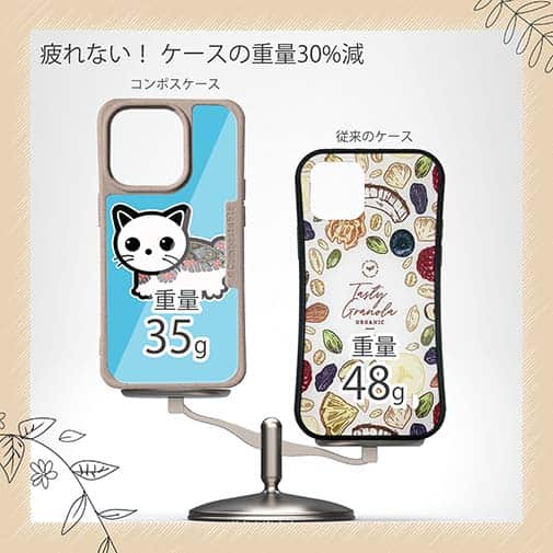 【Compos-Case】【彫姫】TATTOO HURTS 猫（ライトブルー）　和彫りデザイン