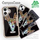 【Compos-Case】【彫姫】ドクロパフェ？（ブラック）　和彫りデザイン