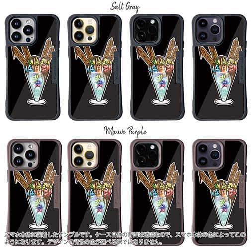 【Compos-Case】【彫姫】ドクロパフェ？（ブラック）　和彫りデザイン