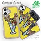 【Compos-Case】【彫姫】ドクロパフェ？（イエロー）　和彫りデザイン