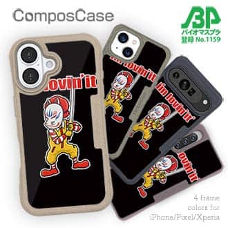 【Compos-Case】【彫姫】I'm lovin'it（ブラック）　和彫りデザイン