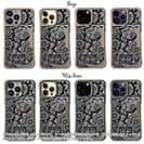 【ROMI HIME】【Compos-Case】ヘナ タトゥー　トライバル　花　ブラック＆銀箔