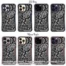 【ROMI HIME】【Compos-Case】ヘナ タトゥー　トライバル　花　ブラック＆銀箔