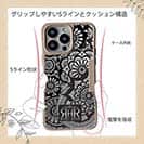 【ROMI HIME】【Compos-Case】ヘナ タトゥー　トライバル　花　ブラック＆銀箔