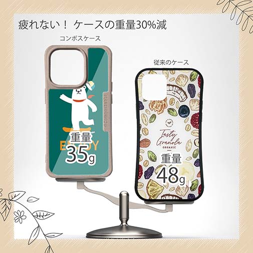 【Compos-Case】エンジョイスケボーシロクマさん(wakat)