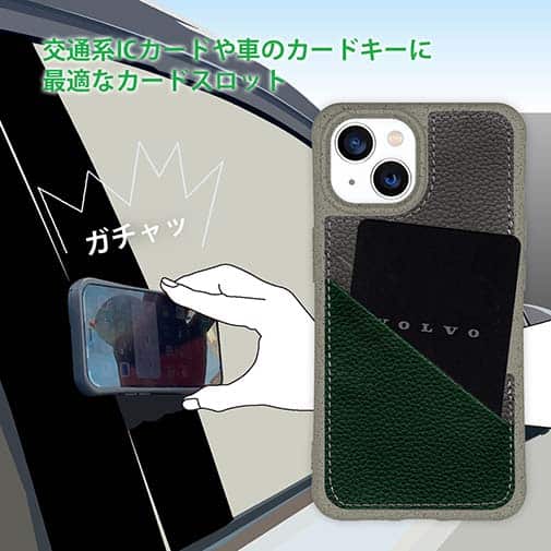 【Compos-Case】コンポスケース　カードスロット付き　モスグリーン