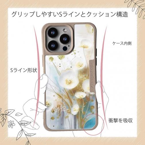 【Compos-Case】オイルペイント  ゴールドフラワー