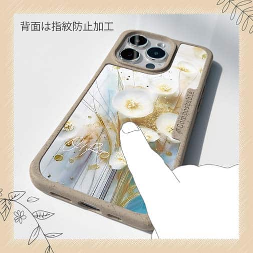 【Compos-Case】オイルペイント  ゴールドフラワー