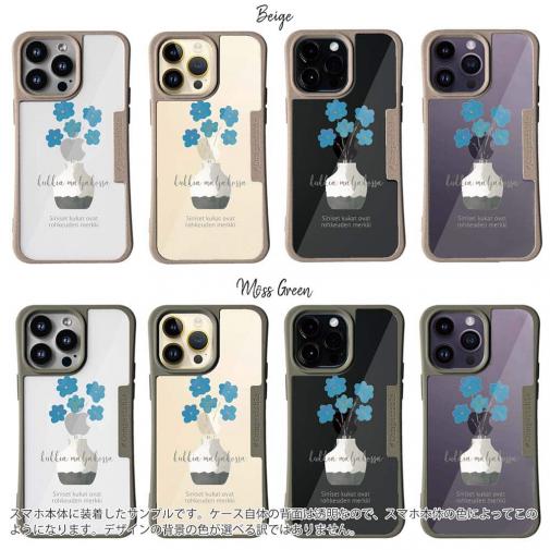 【Compos-Case】北欧デザイン 青い花