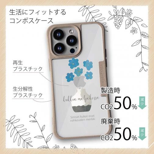 【Compos-Case】北欧デザイン 青い花