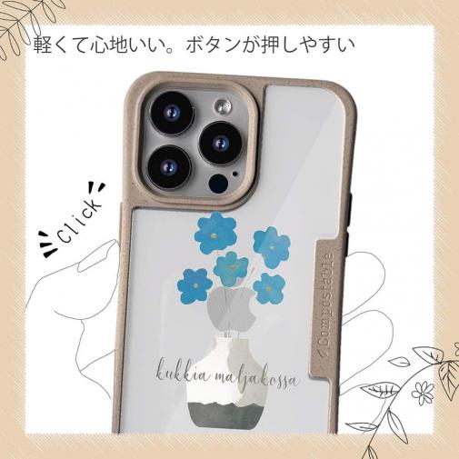 【Compos-Case】北欧デザイン 青い花