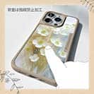 【Compos-Case】オイルペイント 黄色と青の花畑