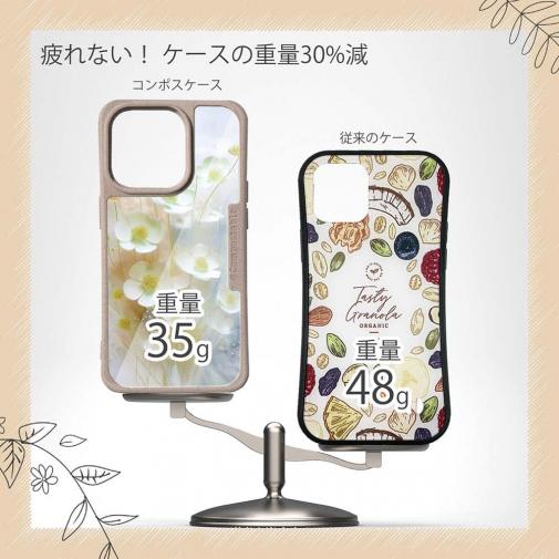 【Compos-Case】オイルペイント 黄色と青の花畑