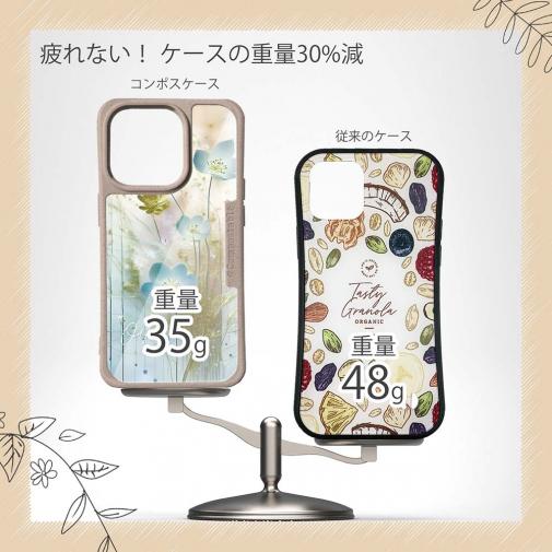 【Compos-Case】オイルペイント 青い花