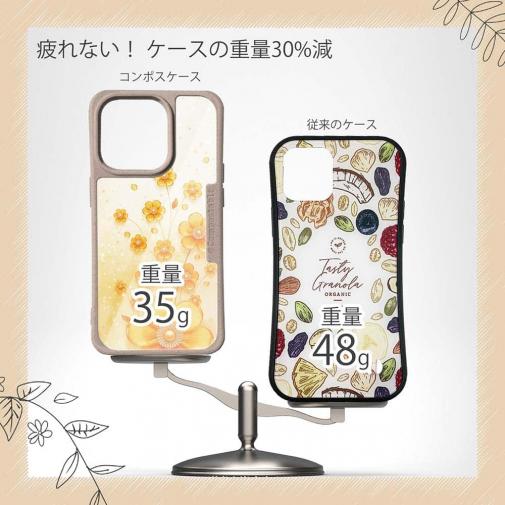 【Compos-Case】プラスチックフラワー オレンジNo2