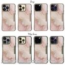 【Compos-Case】くすみカラーマーブル調 ピンク＆ゴールド