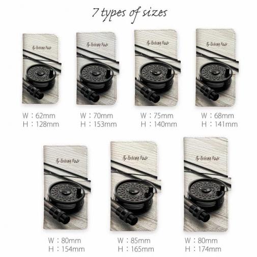 【手帳型】フライロッド　彩度を落としたディテール