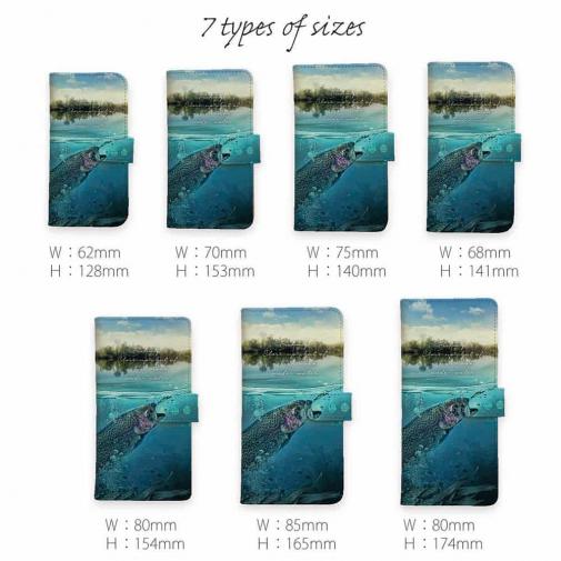 【手帳型】クローズアップ!　水中でニジマスが掛かった瞬間!