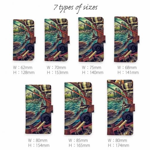 【手帳型】釣具たちに囲まれて