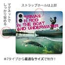 【手帳型】Fisherman with rod in the boat