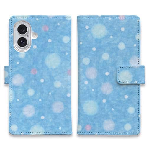 和紙の水玉 水色