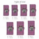 かわいいブルドッグ　チェック柄