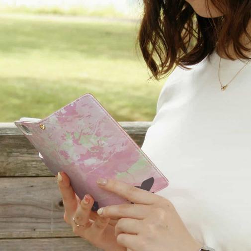 【手帳型】葉の影