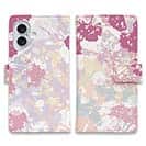 【手帳型】フラワーシルエット