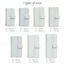 【手帳型】ストライプ　ブルー