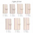 【手帳型】ストライプ　ピンク