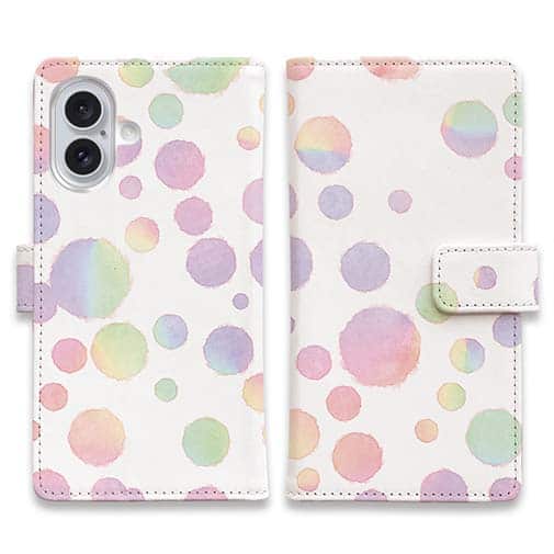 【手帳型】手書き風ドット