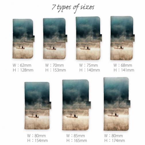 【手帳型】霧の湖上