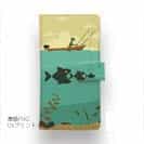 【手帳型】Fishing on the boat　イラスト