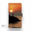 【手帳型】磯の上の夕暮れ