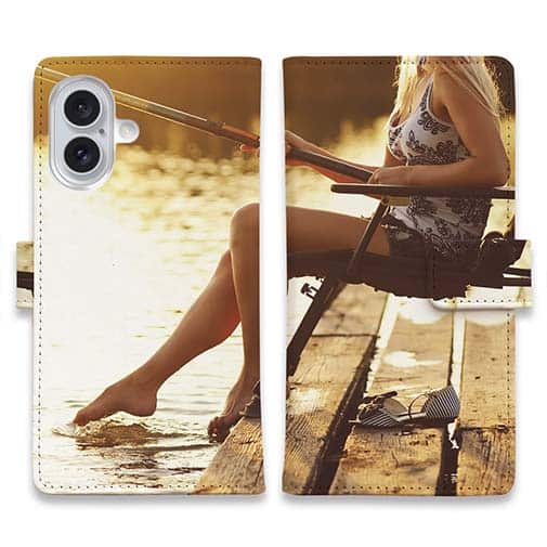 【手帳型】夕暮の釣りガール