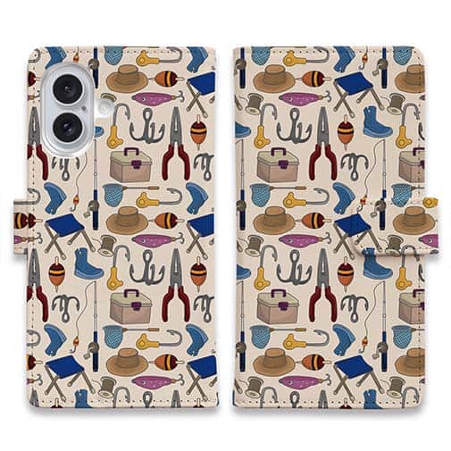 【手帳型】包装紙で使って欲しい釣りデザイン!