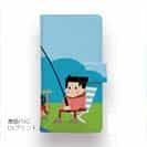 【手帳型】釣り人とクリップアート