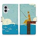 【手帳型】ドックで釣りを楽しむ　ノーマル