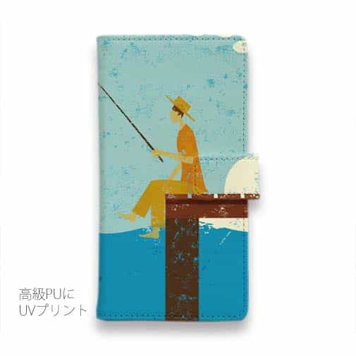 【手帳型】ドックで釣りを楽しむ　ノーマル