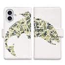 【手帳型】新聞の切り抜き風　魚のイラスト