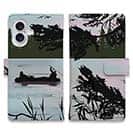 【手帳型】釣りの時事風刺しラスト