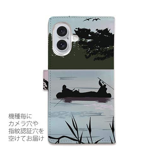 【手帳型】釣りの時事風刺しラスト