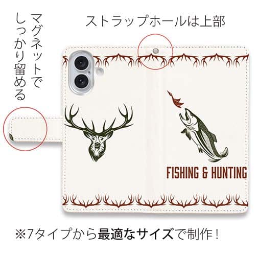 【手帳型】FISHING & HUNTING